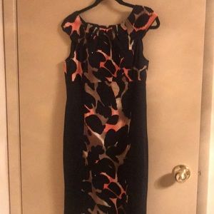 Black  dress  beautiful gold tones  coral